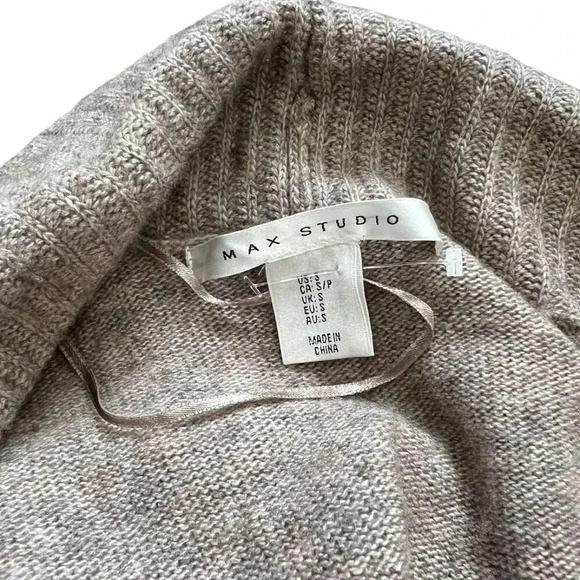 Max Studio Brown Knit Sleeveless Cardigan Sweater S - Picture 5 of 5